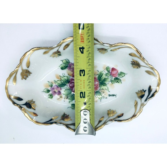 Antique Limoges France Bird of Paradise Fruit Bowl: Elite  Limoges Porcelain Dish Bowl Artist Signed Dobey Victorian Art Nouveau VTG France